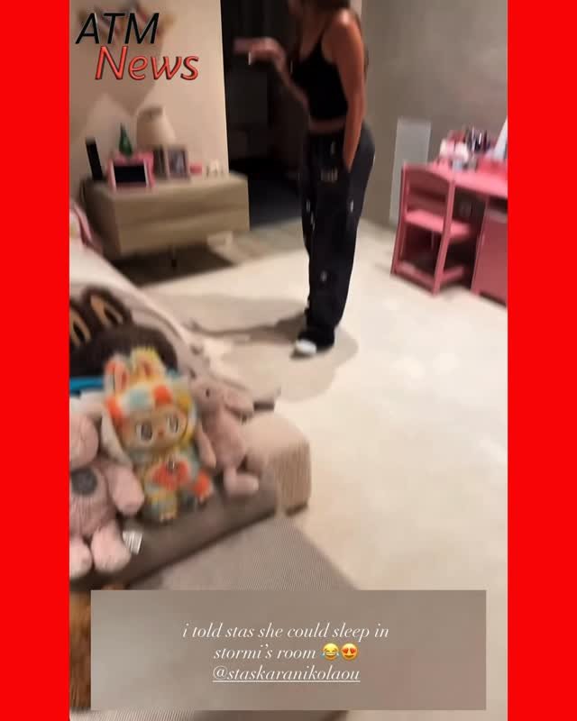 #KylieJenner’s #bestie Anastasia wasn’t ready to sleep in #Stormi’s room with all those eyes on her 😄👀