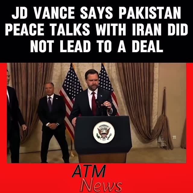 Vice President #JDVance announced that after 21 hours of #negotiation with Iranian leaders in the #Pakistani capital, Islamabad, a deal was not reached. —He claimed that Iran was not willing to accept the USA’s terms and refused to commit to halting its #nuclear program.