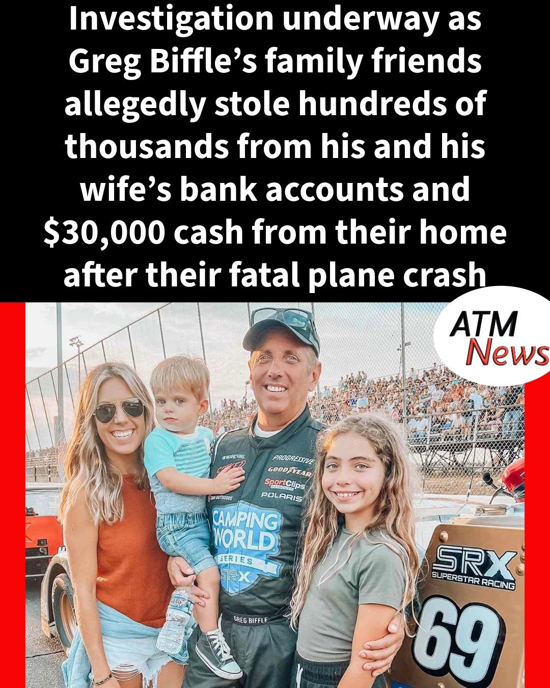 A search warrant filed by Iredell County investigators shows that a #burglary at #GregBiffle’s home and theft of thousands of dollars from his and his wife’s bank accounts are being investigated as an "insider job."—Investigators write, “This fraud appears to have been a strategic and coordinated strike against all accounts through multiple states, which has resulted in hundreds of thousands of dollars being stolen." —Just days after Greg Biffle, his daughter, his wife, their son, and three others died in a #plane crash at the Statesville Regional Airport in North Carolina on December 18, 2025, someone allegedly changed Biffle’s United Carolina Bank account information over the phone. Emails, phone numbers, and passwords were allegedly changed. On December 30, someone allegedly cashed a check from his account at a UCB branch in Columbia, South Carolina. That same day, there were allegedly 3 other attempts to cash checks at other locations.There was also "suspicious" activity on Biffle’s wife, Cristina Grossu’s, Venmo account. —On January 7, 2026, someone broke into their home in Mooresville, stole a NASCAR memorabilia, two handguns, and $30,000. Investigators believe the person knew the house and where to look. They allege that a woman who was a friend of Cristina Grossu and attended their celebration of life on January 16 matches the description of the woman who broke into the home. Her husband’s truck was allegedly near the Biffles’ residence shortly before the break-in.—As of today, the investigation is ongoing, and no arrests have been made.