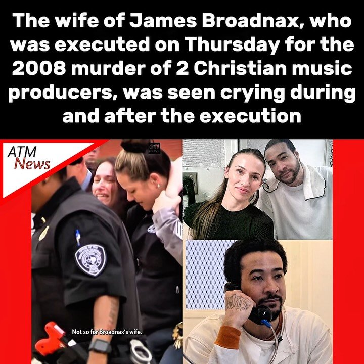 #JamesBroadnax, 37, received a lethal injection shortly after 6 p.m. on Thursday, April 30, 2026, at the state penitentiary in Huntsville, Texas. In 2008, he and his #cousin, Demarius Cummings, were arrested and later convicted for robbing and killing two music producers outside a recording studio, only to realize they had $2.—At the time, Broadnax said he was the one who pulled the trigger and killed the #victims. He received the death penalty while his cousin was sentenced to life without the possibility of parole. However, in March 2026, one month before his #execution, his cousin changed the story, stating in an affidavit that he was the actual shooter and not Broadnax. Cummings claimed that he pressured Broadnax to take the fall because he had no criminal record at the time, and they believed he would have received a lighter sentence.Despite the "confession," courts refused to stay Broadnax’s execution. —On April 14, 2026, Broadnax married Tiana Krasniqi, a British law school graduate whom he met in 2024 when she was researching racial disparities in the U.S. justice system for her Master's degree. Tiana became an advocate for overturning Broadnax’s sentence. During Thursday's execution, Tiana was reportedly yelling, "I love you." She was seen crying outside the prison as she left. —The victims’ families reportedly showed no #emotion as Broadnax lay and died. His last words were, in part, "Texas got it wrong."
