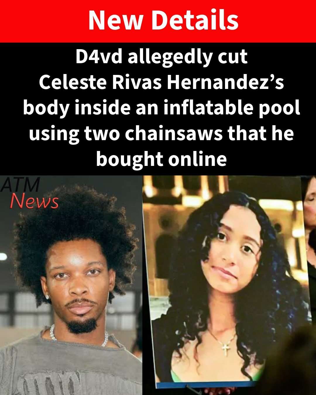 Prosecutors in the #D4vd case have given additional information in new court filings. They allege that on April 22, 2024, the day before #CelesteRivas’s death, she and D4vd had a lengthy #argument via text messages because D4vd led her to believe that they had a future together, but continued seeing other women, which made Celeste angry and jealous. She threatened to destroy his career by revealing details of their relationship.—The next day, on April 23, around 8:40 p.m., D4vd allegedly sent an #Uber to pick up Celeste at her Lake Elsinore home and drop her off at his Hollywood Hills residence. Shortly after her arrival, he allegedly stabbed her multiple times and stood by while she bled out. —In the days following the alleged #murder, D4vd allegedly ordered a shovel from Home Depot, which was delivered to his home by Postmates, two chainsaws, an inflatable pool from Amazon, a body bag, a heavy-duty laundry bag, and other tools.—He allegedly placed the body inside the pool to stop the blood from spilling in his garage. He then allegedly dismembered the body inside the pool, made sure to cut off her ring finger, which had his name tattooed, and her pinky. Investigators have still not recovered those two fingers. The remaining parts were allegedly placed inside a body bag and a trash bag and left inside his Tesla, where they were found in September 2025.—Prosecutors said that D4vd and Celeste met when she was 11. He allegedly began sexually abusing her when she was 13, and he was 18. When her parents first reported her missing, long before her death, they allegedly found D4vd’s number, and law enforcement questioned him, and he allegedly claimed he didn't know she was underage. But even after that, the two continued seeing each other.—They allegedly traveled together on weekends, including to Texas, where D4vd’s family lives. In February 2024, her parents allegedly took her phone away, but D4vd allegedly purchased a new one and paid a student $1000 to give it to her.