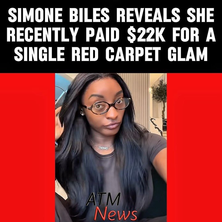 #SimoneBiles revealed that she spent $22k-$23k on #makeup, hair, and #styling for a recent red carpet event. She said, if it is the new normal, she will just be staying at home.