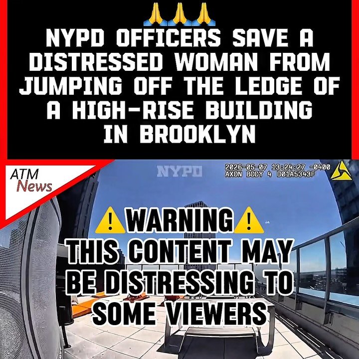 #God bless these #NYPD officers who successfully prevented a woman in #distress from jumping off a ledge of a high-rise building in #Brooklyn on May 7, 2026.