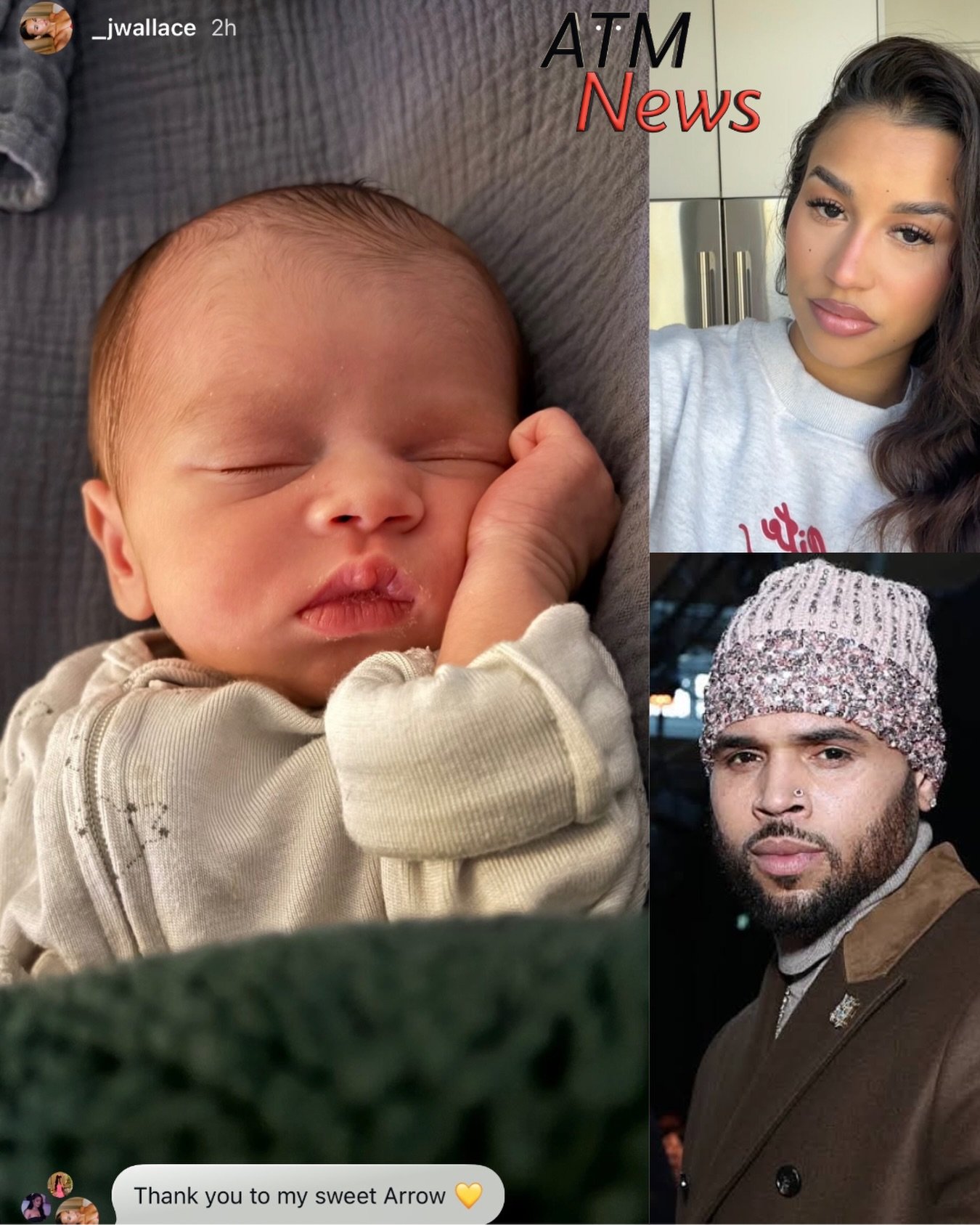 #JadaWallace reveals her and Chris Brown's #son’s name: "Arrow."