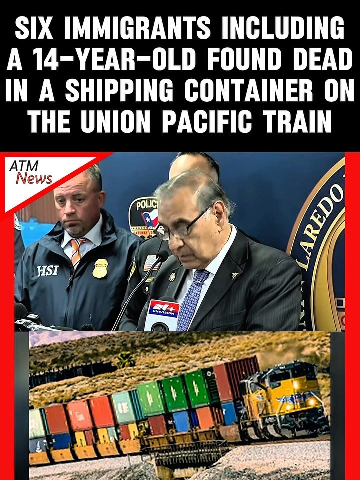 This is sad! Six immigrants, three from #Honduras and three from #Mexico, including a 14-year-old boy from Honduras, were found dead inside a container when the Union Pacific train arrived in #Laredo, Texas, on Sunday, May 10. It was determined that they died from heatstroke.—They were reportedly loaded into the container when the train arrived in Del Rio on Saturday, May 9, before heading to San Antonio and Laredo.—A woman named Mayra Huerta, a resident of Del Rio, Texas, was arrested and charged with harboring illegal aliens in connection with the six deaths. Authorities searched her home and allegedly found weapons along with $53,000.