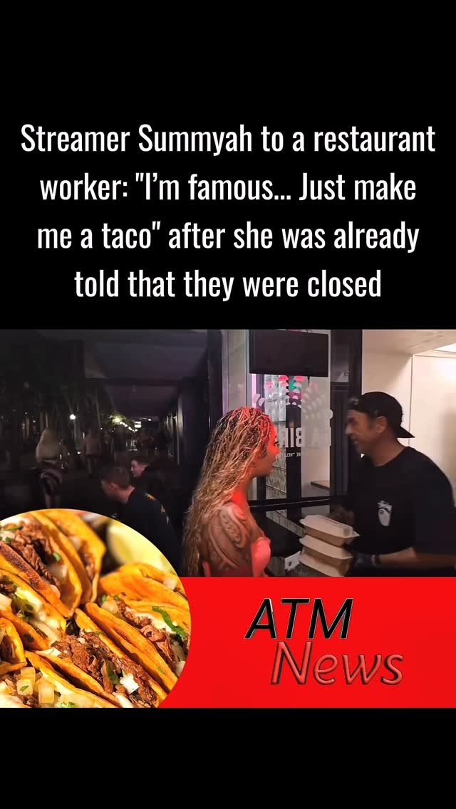 Oops! #LaBirria restaurant worker refused to make streamer #Summyah a #Taco despite her claim that she is famous and would give him $100 if he did.