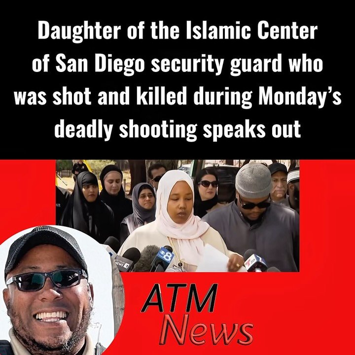 #HawaaAbdullah, daughter of #AminAbdullah, who was the security guard shot dead at the Islamic Center of #SanDiego on Monday, spoke emotionally about the extraordinary and kind man her father was.—In addition to Amin Abdullah, the two additional victims were identified as Mansour Kaziha, 78, described as a mosque elder and one of the founding members of the center, and Nadir Awad, 57, who lived across the street from the center and whose wife worked as a #teacher at the center’s school.—Our hearts go out to all affected by this tragedy.