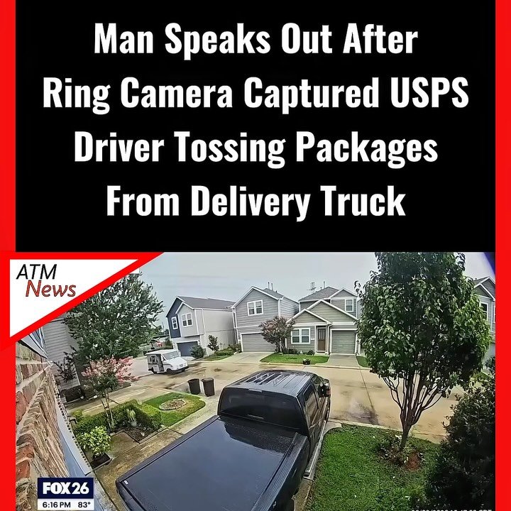 A #Houston homeowner spoke to @fox26houston after his Ring camera captured the moment a #USPS driver tossed multiple packages from his delivery truck into the driveway earlier this week. He reached out to USPS and was surprised to learn that USPS does not reimburse for damage if the packages are uninsured.—The USPS, however, apologized and called the #driver’s behavior "unacceptable."