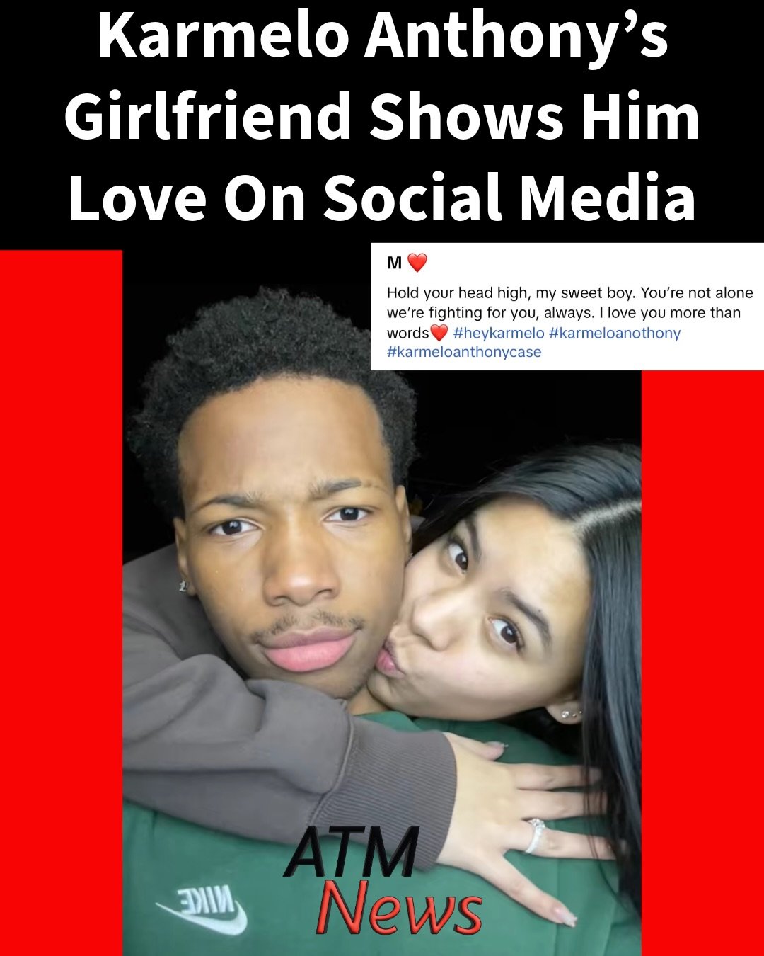 #LoveAffair! #KarmeloAnthony’s #girlfriend took to TikTok to post photos and share a message following his conviction and 35-year prison sentence. She also urged supporters to follow the various social media pages they have created.