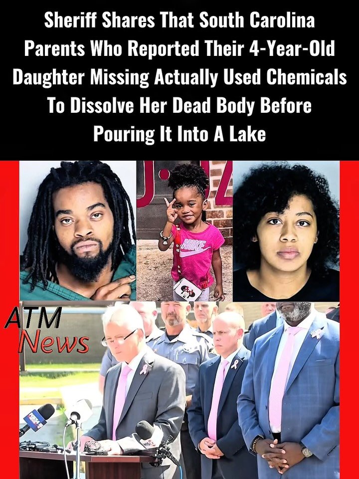 💔💔💔 This is Sooo heartbreaking. On June 30, 2026, Michilae Herring, 22, called 911 claiming that her 4-year-old daughter #JaveayahHarris had gone missing. The report was followed by days of search operations by the Aiken County sheriff’s office and the community in #SouthCarolina.—On July 4, Javeayah’s mother, Michilae Herring, and the father, Johmarea Harris, were arrested. According to the sheriff’s office, the mother confessed to having physically abused Javeayah, resulting in a fatal head #injury. Instead of seeking medical help, they allegedly hid the child and didn't report her death, which investigators believe occurred weeks or even a month before her parents reported her missing.—Earlier today, the Aiken County Sheriff held a press conference where he announced that some of Javeayah’s remains were recovered from a lake. He alleged that the #parents used corrosive chemicals to accelerate the decomposition of Javeayah’s body before pouring it into the Cedar Creek Reservoir.—Both Michilae Herring and Johmarea Harris have now been charged with homicide by child abuse and desecration of human remains. In addition, the mother, Michilae Herring, has been charged with filing a false police report.