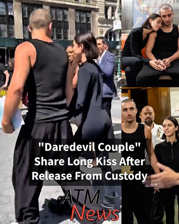 "Daredevil Couple": Angelina Nikolau, 33, and Ivan Kuznetsov, 32, were released from custody on Thursday after appearing in #court to face charges for climbing up to the top of the Empire State Building on Wednesday.—They were arraigned on multiple charges, including burglary, reckless endangerment, criminal mischief, and criminal tampering. —Before getting on the #subway, our fairy-tale/superhero couple shared a passionate #kiss at the request of the media and bystanders. 🙃—#Love #NYC