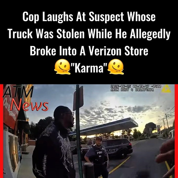 😆😂! A police officer in #EllicottCity, Maryland, mocked a 29-year-old suspected #burglar, Jalen Godard, who called 911 to report that his #truck had been stolen. He left the key in the ignition and allegedly crossed the street to break into a #Verizon store, where he stole speakers.—He was arrested at the scene and charged with burglary, theft, and destruction of property.