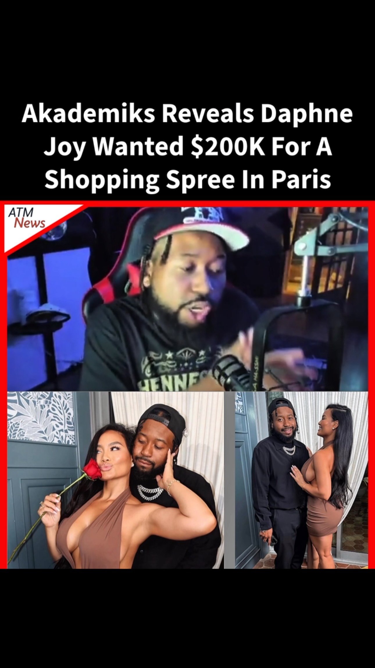 #DJAkademiks joked that he thought about asking #Drake for a loan when #DaphneJoy asked him to put $200K toward her shopping spree in #Paris. 💸