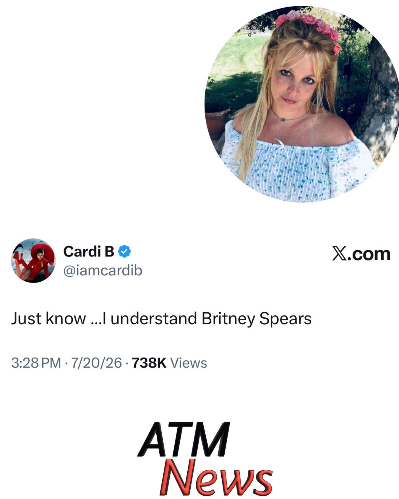 #CardiB tweeted that she understands #BritneySpears.