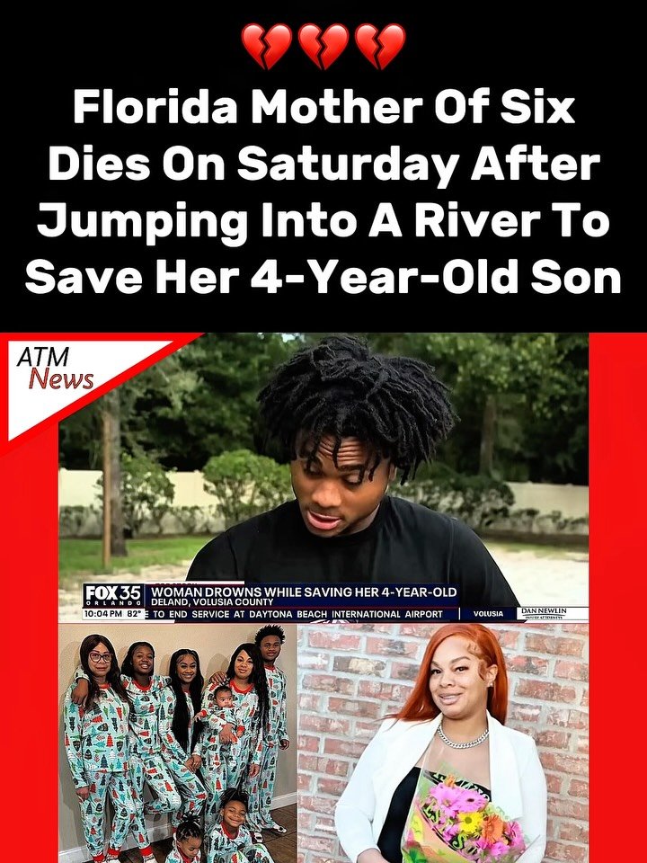 This is sad! Around 4 p.m. on Saturday, July 18, 43-year-old Nicole Grayson of DeLand, Florida, was at the St Johns River with her 4-year-old son. According to the Volusia County Sheriff's Office, the little #boy was playing with an object near a wooden fence at the river’s edge when he dropped the object over the fence. He then tried to retrieve that object and fell into the #river.—Grayson immediately jumped in to save her son. She struggled to hold him above the water. A witness flagged down a boater who threw two life preservers to her and the child. The boater was able to pull the little boy onto the #boat unharmed, but Grayson was drowning. Another witness swam and helped lift her onto the boat. They began performing CPR until first responders arrived.—Unfortunately, despite all the efforts, it was too late. She died at the hospital later that night. She now leaves her six children behind. A GoFundMe was set up to help the family.