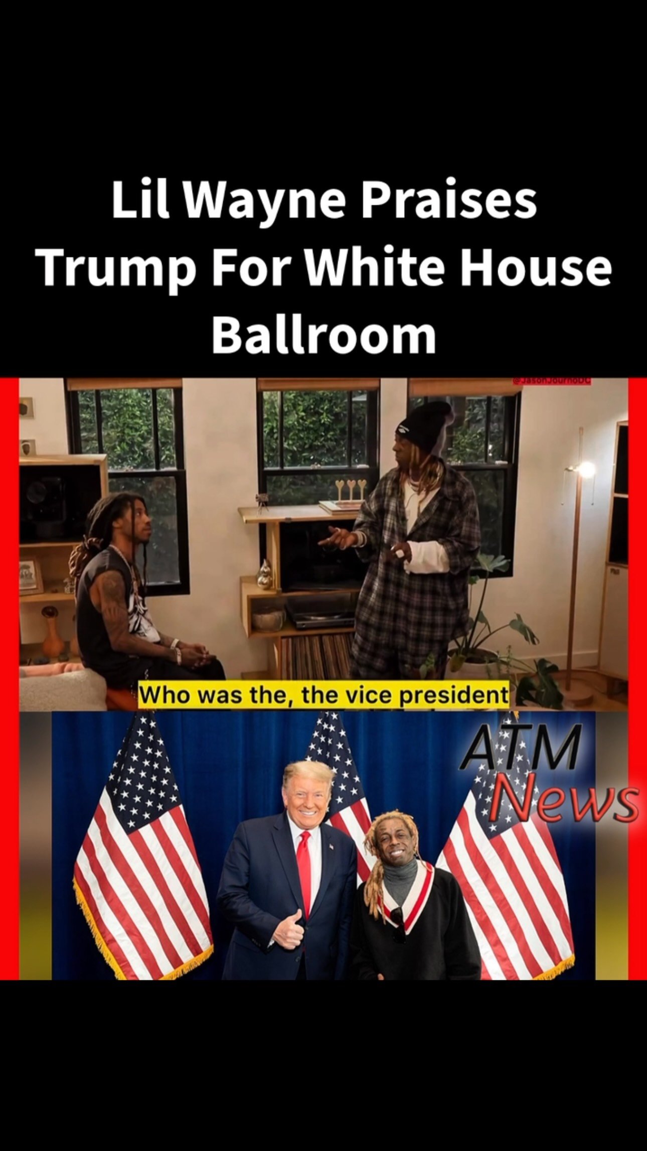 #Weezy said he is glad that Trump is building a White House #ballroom because when he went to perform for Kamala in 2023, the set was outside on the lawn, which was shocking to him.