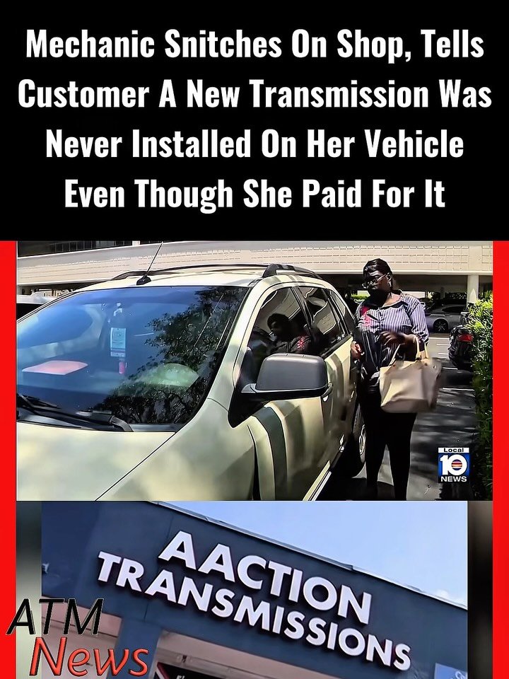 Okay, now 🤨!!! A woman in #PembrokePines, Florida, shared her story with @local10news to raise awareness about mechanic shops.—She was told she needed a #transmission after her #FordEdge wouldn't move. Aaction Transmissions charged her $3,850 to install a new transmission, which she said she had to take a #loan to pay. Months later, the mechanic who worked on the vehicle unexpectedly called her and sent her a video allegedly showing that a transmission was never installed because she didn't need it. Her axles were the problem, he said. Nonetheless, the shop allegedly tried to double down, insisting that a new transmission was put on the car.—She retained an attorney, and according to Local10, they reached a verbal agreement whose terms were not revealed.