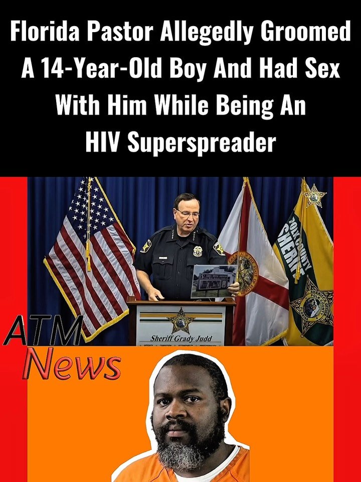 #Disturbing! #TimothyChaneyfield, 42, a lead #pastor at St. James United American Free Will Baptist Church in #PolkCounty, Florida, and a chaplain for Compassionate Care Hospice, was taken into custody on July 29. According to Polk County Sheriff Grady Judd, he picked up a 14-year-old #boy three different times, took him to his house, where he allegedly sexually abused him, without telling the child he was HIV positive.—The investigation started after Instagram alerted the Sheriff’s Office of an inappropriate communication between an adult and a child. The Sheriff said they also discovered during the investigation that Chaneyfield also had sex with a 26-year-old man without telling him about his HIV status. —The child has since begun treatment, hoping he hasn't already been contaminated. The Sheriff asks anyone who may have engaged in sexual activities with Chaneyfield to come forward and help secure a conviction that would keep him locked up for life.—The charges he currently faces are three counts of lewd battery of a minor, three counts of interfering with custody of a minor, unlawful use of a two-way communication device, three counts of traveling to meet a minor, four counts of an HIV-infected person having sex without informing a partner, possession of marijuana, and five counts of possession of drug paraphernalia.