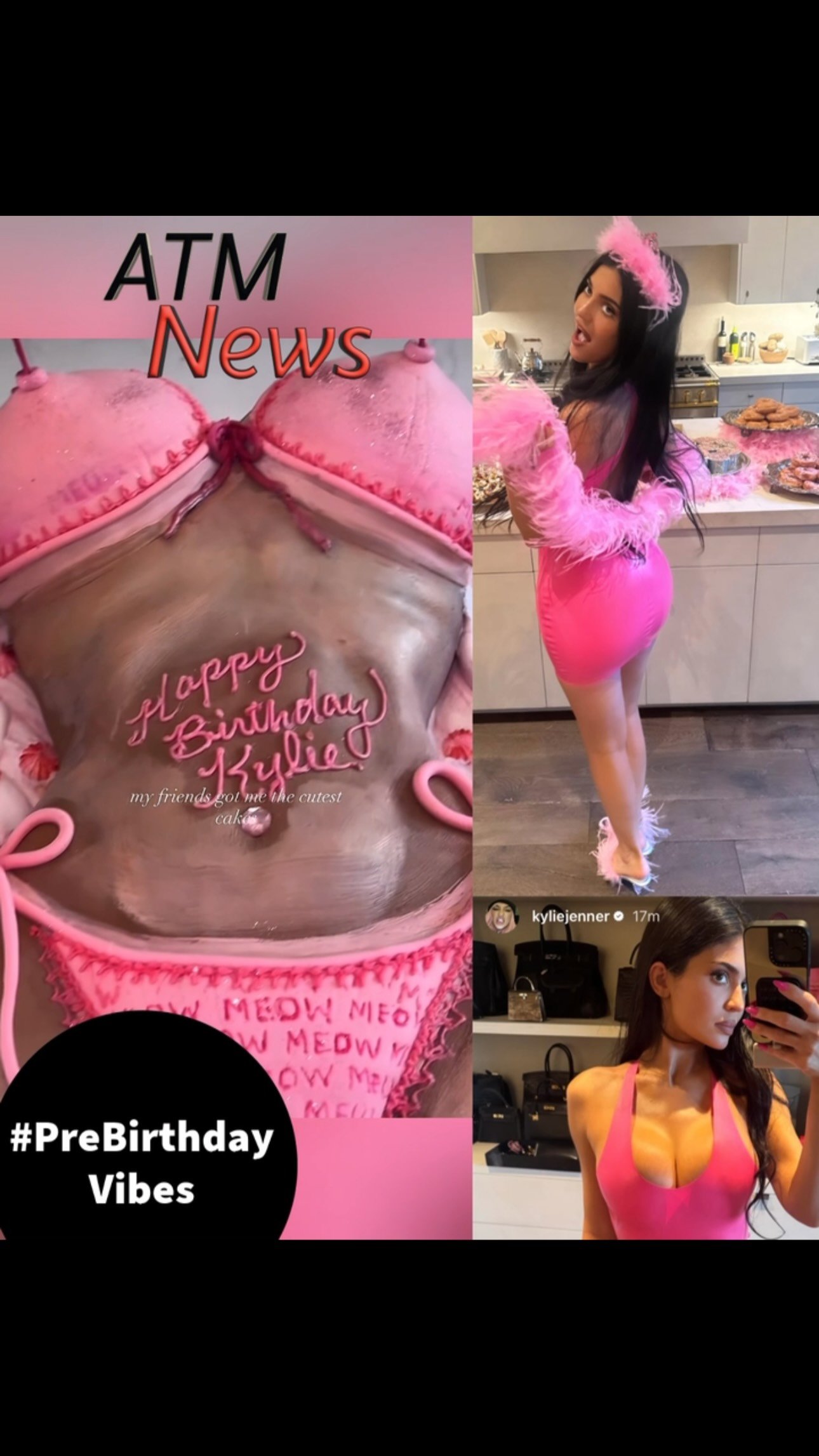 Okay!!! #KylieJenner is in #PreBirthday mode! She showed the cute #cakes her friends got her.