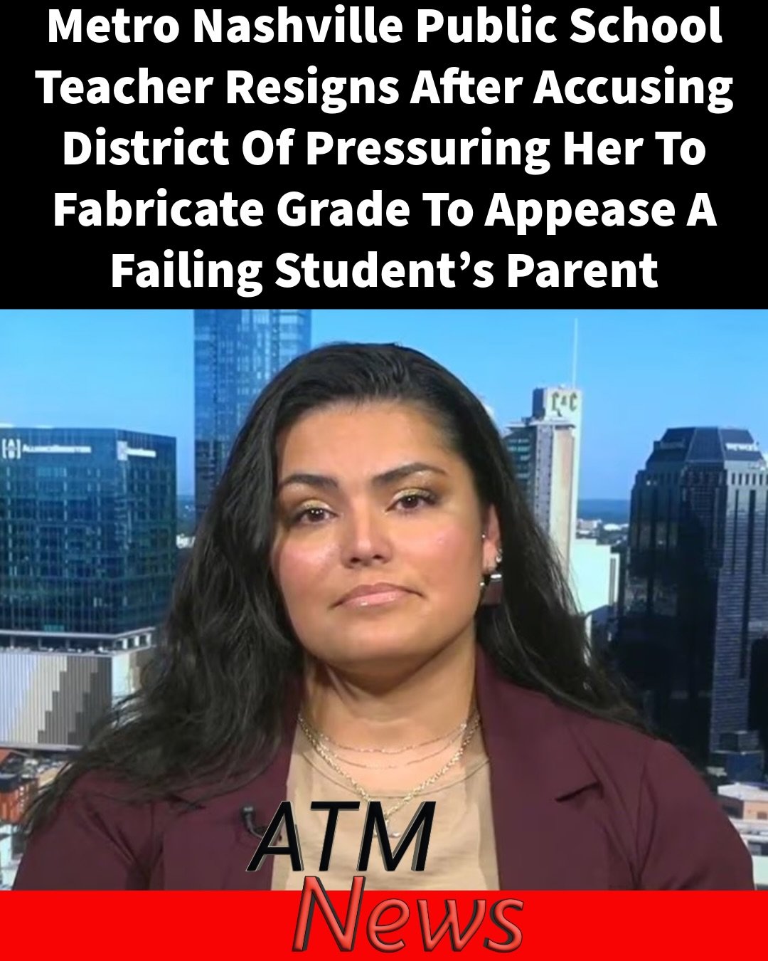 Samira Hardcastle (@artworkbysamira), who worked as an art and math teacher in the Metro Nashville Public Schools district, primarily serving as an art teacher at John F. Kennedy Middle School in Antioch, Tennessee, resigned in May after accusing the district of prioritizing appeasing a parent of a failing student instead of backing her, the teacher. —She said the school tried to pressure her to give the failing student a passing grade. When she refused, the school’s administration changed the grade themselves to appease the parent who allegedly has a track record of intimidating teachers in the district until she gets what she wants.—She now calls for change in the public school system because she believes giving passing grades to failing students is detrimental to their future and to society as a whole.—#Tennessee #Teacher #Grade #Parent #Student