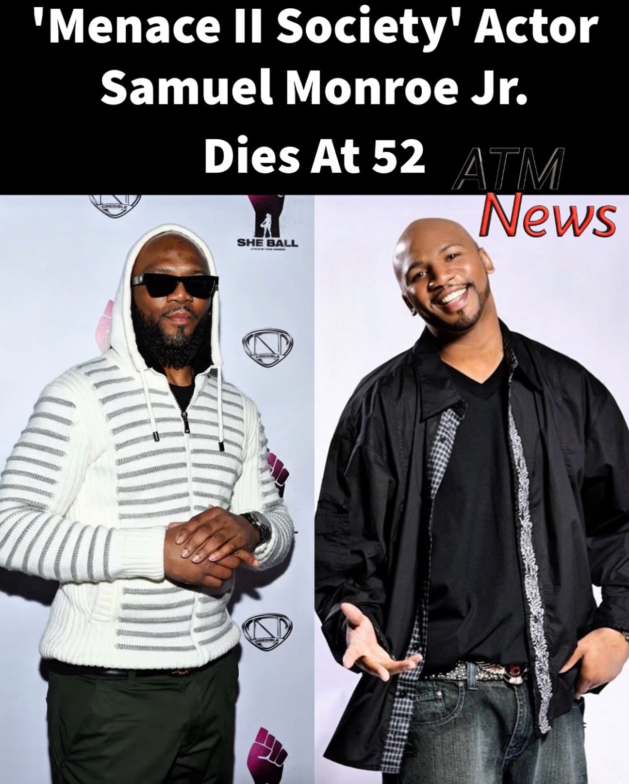 Actor Samuel Monroe Jr., best known for his roles in films like 'Menace II Society' and 'The Players Club,' died on Wednesday, August 26, 2026, at the age of 52, following a prolonged battle with meningitis and MRSA pneumonia. His mother, Joyce Patton, who had shared updates about his health complications on Facebook, confirmed the sad news and asked that everyone pray for his three children. —#SamuelMonroeJr #Meningitis #RIP
