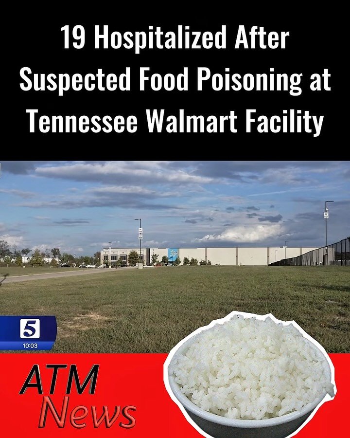 Nineteen people were taken to hospitals after a suspected foodborne illness outbreak at a Walmart distribution center in Lebanon, Tennessee, following an October 8 potluck. Emergency crews evaluated approximately 25 to 30 people in total after workers reported symptoms, including vomiting and fatigue. A caller told 911 dispatchers that homemade rice brought into the facility may have been involved. However, health officials have not confirmed which food caused the illnesses. The Tennessee Department of Health is investigating. Walmart said its products were not the source of the illnesses and that there is no risk to the public.