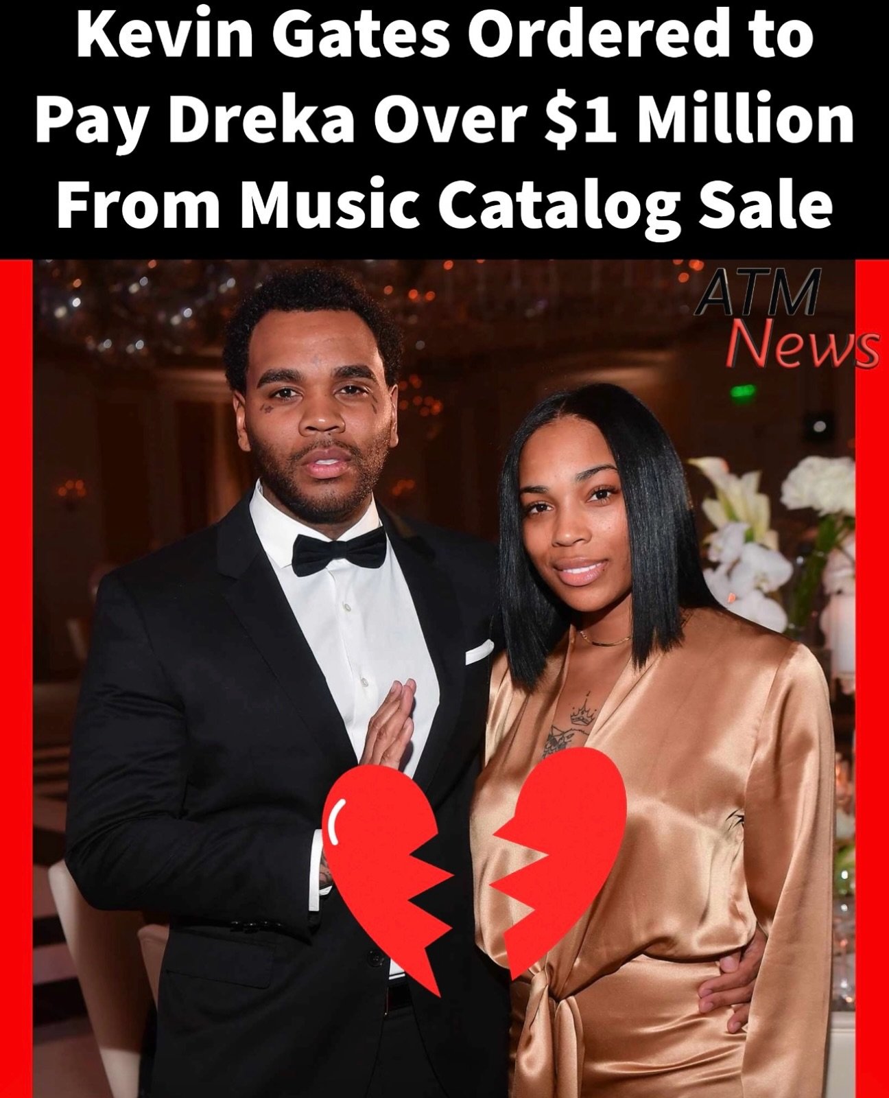 A judge reportedly ordered Kevin Gates to share proceeds from his music catalog sale with his estranged wife, Dreka Gates, according to TMZ. In its October 21 report, TMZ said court documents outline $929,341.50 in child and spousal support for Dreka, plus a separate $150,000 payment for Dreka, bringing her total to approximately $1.08 million.The order also details how the remaining proceeds will be distributed. Kevin will receive $538,798 upfront and $225,000 monthly beginning in October. Another $125,000 will cover Dreka’s attorney fees, while $100,000 will go to her accountant and $103,000 to a mediation service.The sale proceeds must be deposited into a Morgan Stanley account overseen by Kevin’s record label’s chief financial officer, with a certified public accountant also authorized on the account.The financial development comes amid their ongoing divorce. Dreka previously alleged that Kevin stopped financially supporting her and their two children in 2021. Kevin has separately accused her of stealing from him, allegations her attorney has denied.