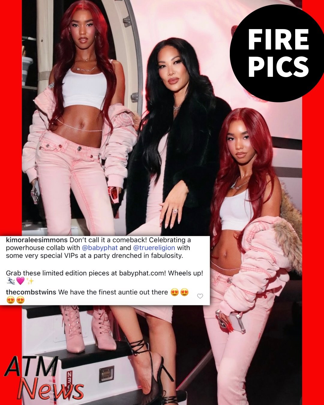 Okayyy 😍 The Combs Twins looking stylish with their fly auntie, Kimora Lee. 🔥