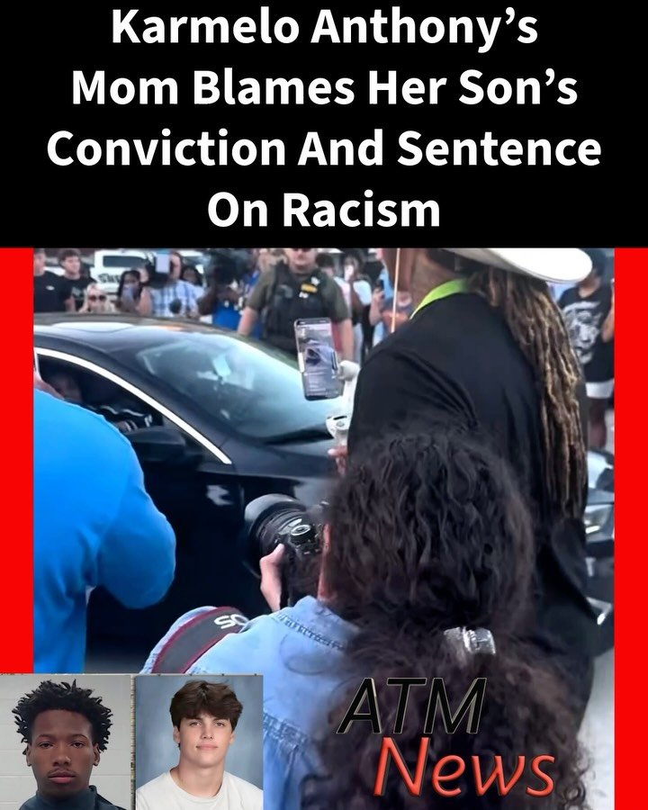 While leaving court after her son was found guilty of murder and sentenced to 35 years, #KarmeloAnthony’s mom, #KaylaHayes, voiced her frustration and blamed the outcome on racist bias.