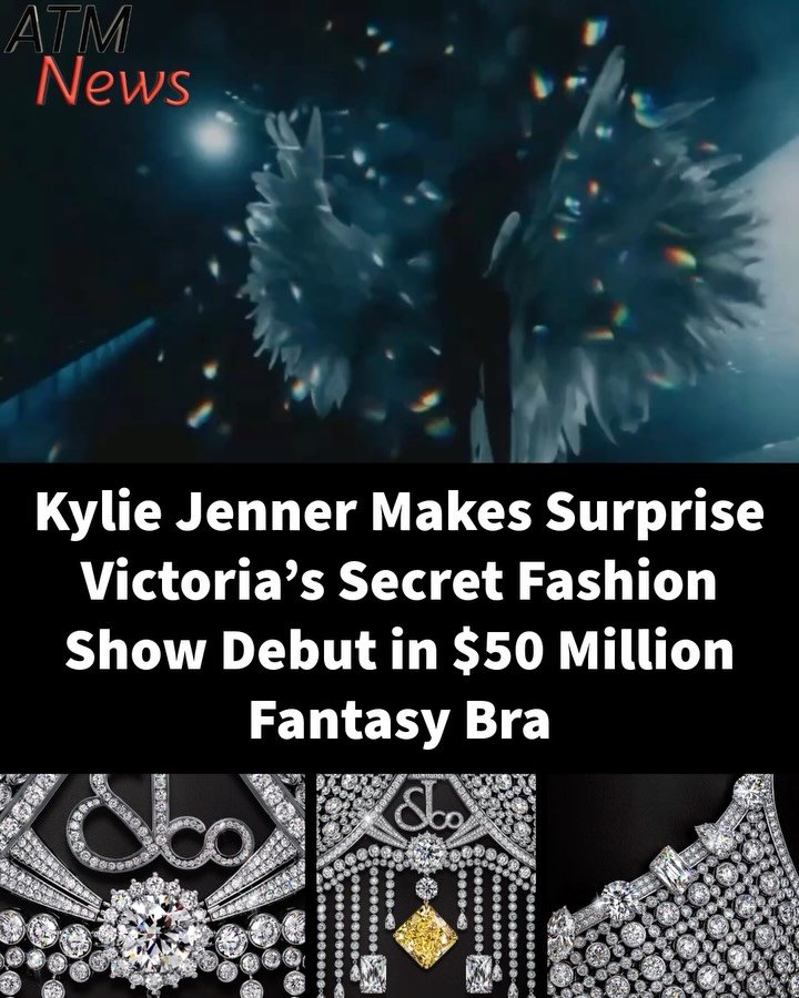 Kylie Jenner made a surprise runway debut at the Victoria’s Secret Fashion Show in Los Angeles, wearing a Fantasy Bra valued at $50 million, according to Vogue. Created with luxury jeweler Jacob & Co., the design features 4,410 natural diamonds and a 75.54-carat Fancy Vivid yellow diamond.—Jenner paired the jeweled bra with a sheer white miniskirt, clear heels, and white feathered wings. Her appearance marked the Fantasy Bra’s first return to the runway since Elsa Hosk wore it in 2018.—Her mother, Kris Jenner, and boyfriend, Timothée Chalamet, cheered her on from the front row. ✨🤗—🎥 Victoria’s Secret/ 📸 Jacob & Co
