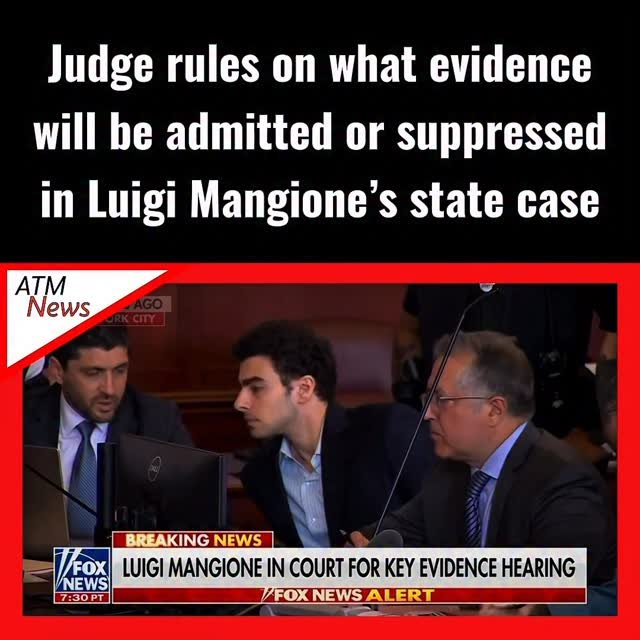 A New York judge ruled earlier today that the most crucial evidence seized with a proper search warrant can be used against #LuigiMangione during his state trial, which will begin on September 8, 2026. The admitted evidence includes a 3D-printed 9mm handgun, a homemade silencer/suppressor, a handwritten notebook (manifesto), a USB drive, to-do lists, and getaway plans.—However, all of the evidence seized during his arrest at #McDonalds will not be admitted because the judge found that the search was improper and illegal. The excluded evidence includes a loaded gun magazine, a cellphone, a passport, a wallet, and a computer chip.