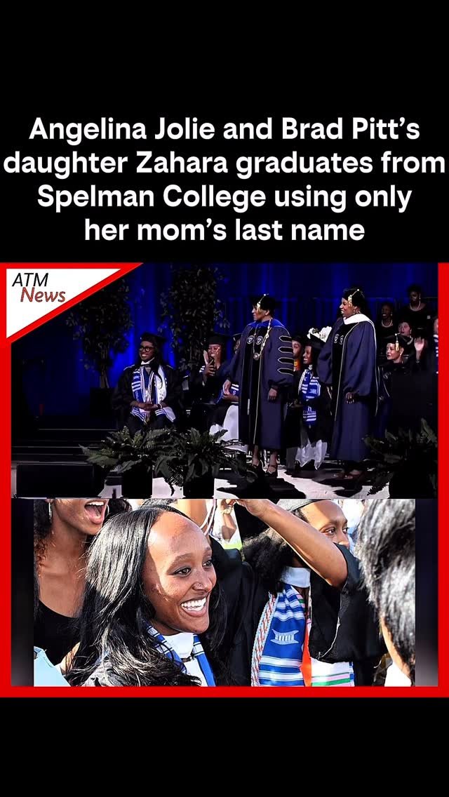 #ZaharaJolie, daughter of #AngelinaJolie and #BradPitt, graduated from Spelman College in Atlanta, Georgia, on May 17, with a Bachelor of Arts in psychology.—It was previously reported that Zahara officially dropped "Pitt" from her name. Accordingly, during yesterday’s ceremony, she was announced on the podium as Zahara Marley Jolie.
