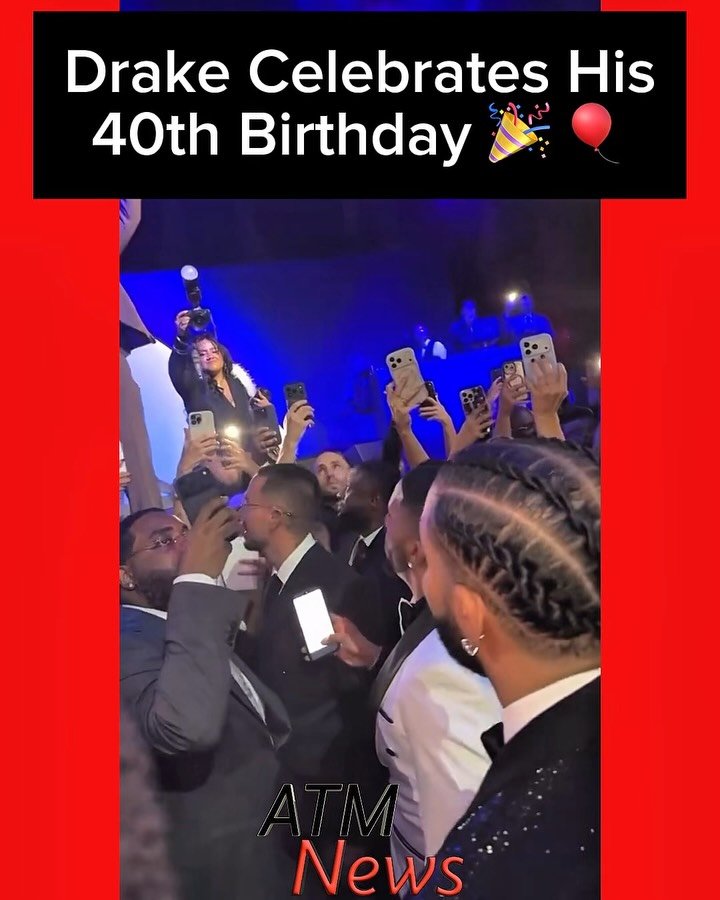Drake celebrates his 40th birthday in style 🤗🎉🔥🎂—🎥 DJ Akademiks