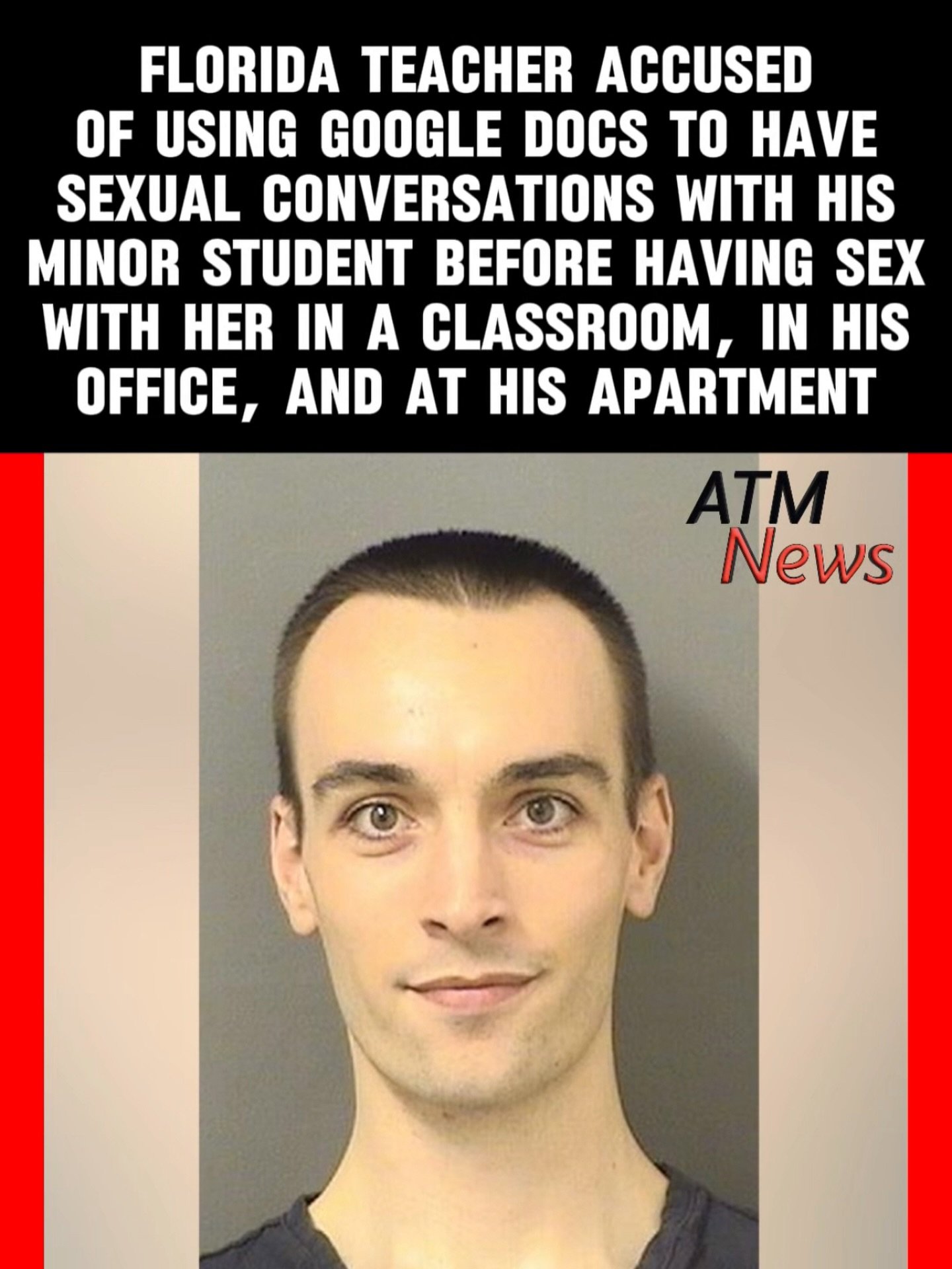 #EliasGordonFarley, 26, a science teacher at Donna Klein Jewish Academy in Palm Beach County, #Florida, has been arrested and charged with unlawful sexual activity with a minor and offense against a student by an authority figure.
—
In mid-November, one of his 17-year-old students told an art #teacher that Farley had been having sex with her.
—
She revealed that they first started talking last spring, and the discussion escalated over the summer before things turned physical in September 2025 in Farley’s office, where he allegedly touched her underneath her clothes.
—
Following that encounter, they allegedly performed sexual acts, including oral sex and intercourse, both on campus and at Farley’s apartment.
—
#Investigators reportedly found evidence backing the student’s story, including explicit sexual messages and meeting details on the shared Google Doc Farley created to communicate with her. They also allegedly found surveillance video of them going to a classroom for 1 hour on November 7 and entering Farley’s office on another occasion. 
—
A search was also done at Farley’s apartment. The condom wrappers found and the furniture reportedly matched the student’s description.
—
Farley was arrested on December 3, 2025.