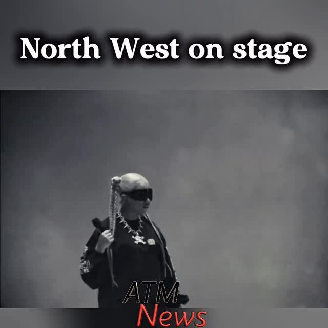 #NorthWest on stage with her dad for Night 2 at SoFi Stadium ✨🔥