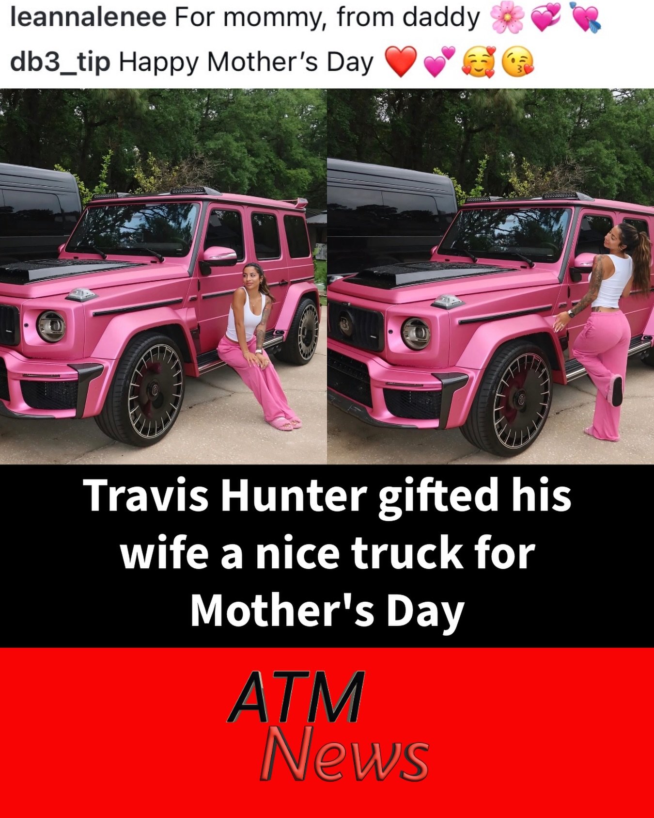 #TravisHunter bought his wife a #truck for Mother's Day.