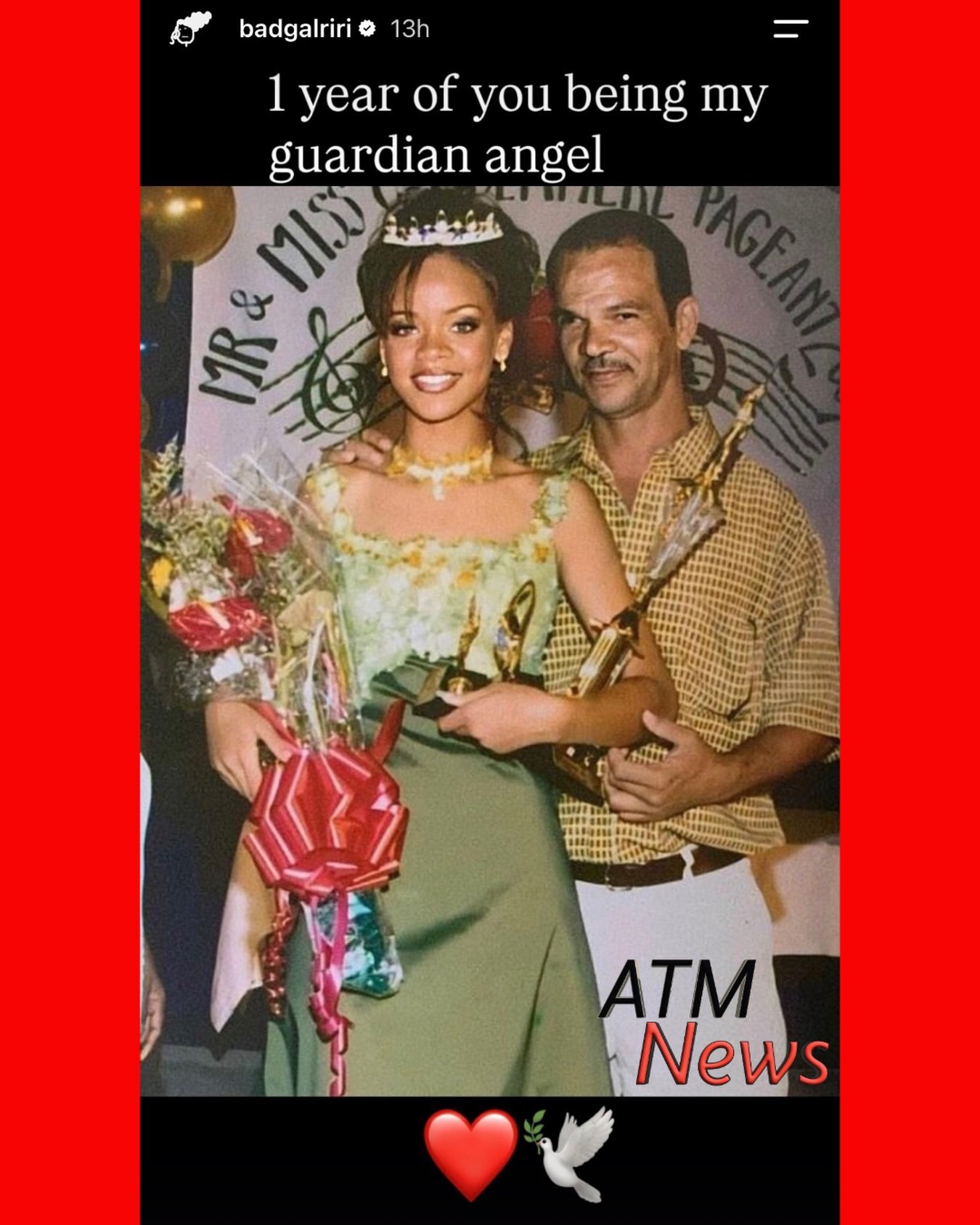 #Rihanna remembers her #dad one year after his passing 🙏