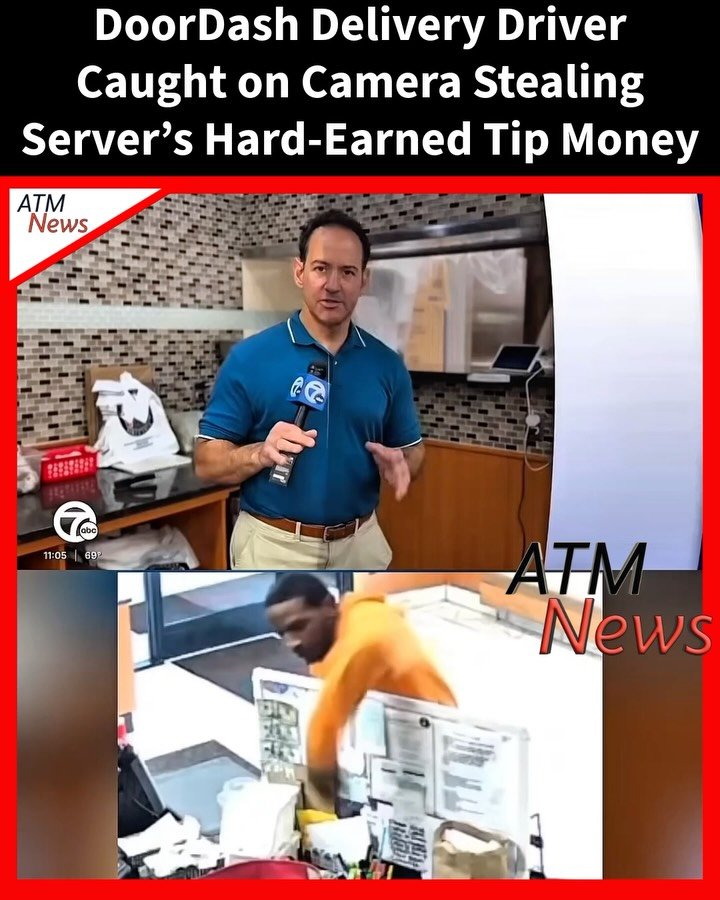 A #Doordash Driver was banned from the #App after he was caught on camera stealing a server’s $258 tip at Leo’s Coney Island in Taylor, Michigan, on Memorial Day.