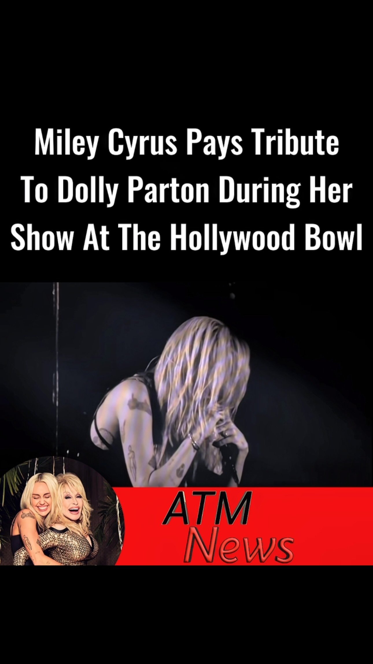 Miley Cyrus gave an emotional speech in honor of Dolly Parton before performing "Jolene" during her show at the Hollywood Bowl on Friday.