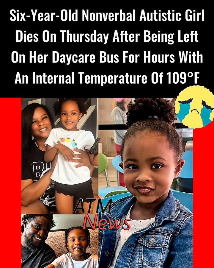 This is heartbreaking! Winter Jones, a 6-year-old nonverbal autistic girl, was found unresponsive on a bus operated by Kid University, a daycare in Cordova, Tennessee, on Thursday, August 13, 2026.—According to her father, the daycare was supposed to drop Winter off at her school, Macon-Hall Elementary School, then pick her up later. However, she didn't make it to class, and when the bus returned to the daycare, she apparently remained on the bus unnoticed, with temperatures reaching 99 degrees on the outside and 109 degrees inside.—It wasn't until hours later, when the bus was preparing for the afternoon pickup run, that she was finally found, unresponsive after 3 p.m. She was taken to the hospital, where she was pronounced dead.—#WinterJones #Daycare #Bus #Heartbreaking