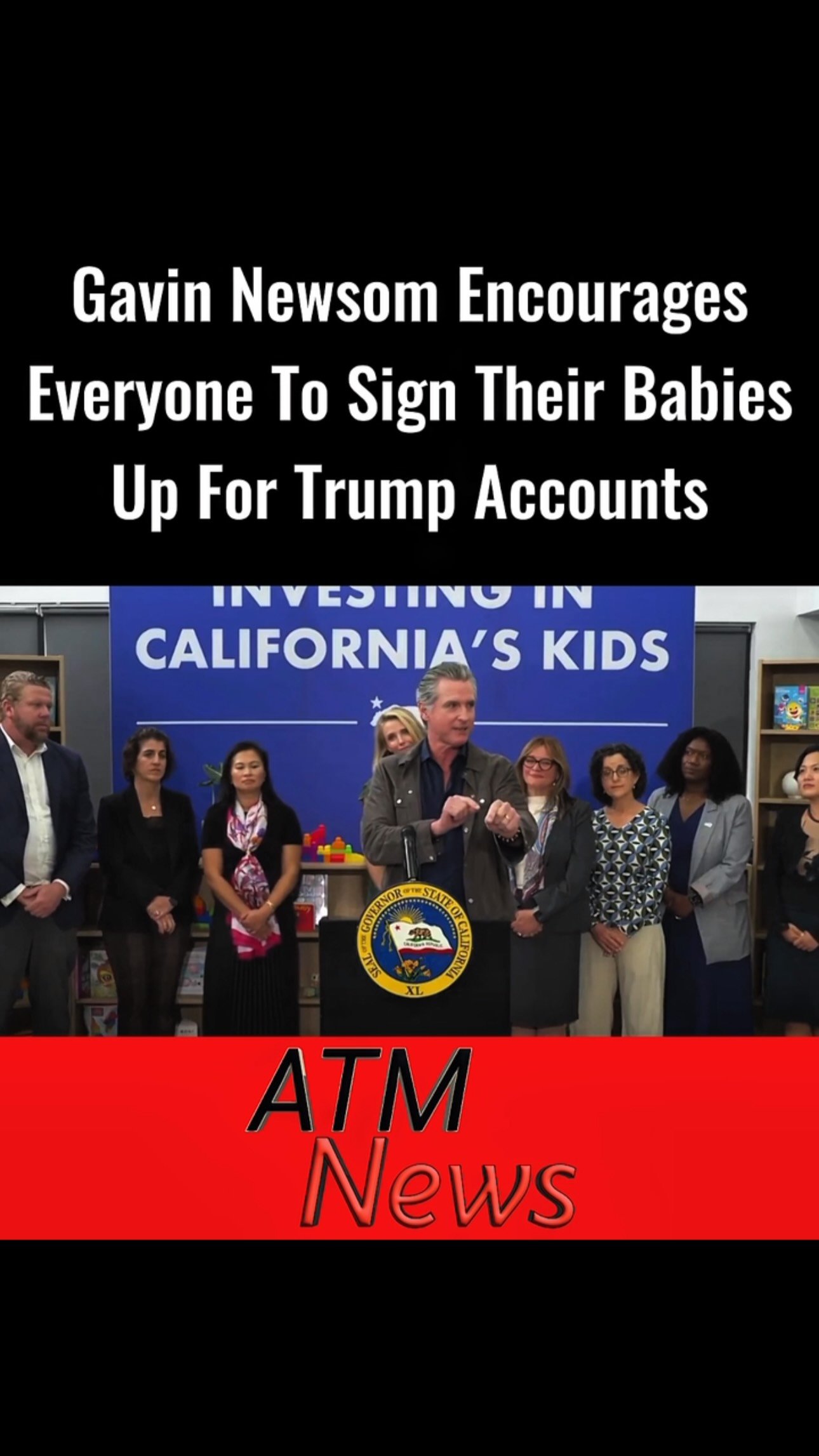 Despite criticizing many of President Trump’s policies, California Governor #GavinNewsom encourages everyone, regardless of political affiliation, to sign their kids up for #TrumpAccounts, which he calls "one of the best things."—To sign up, visit the IRS website or the official Trump Accounts portal.