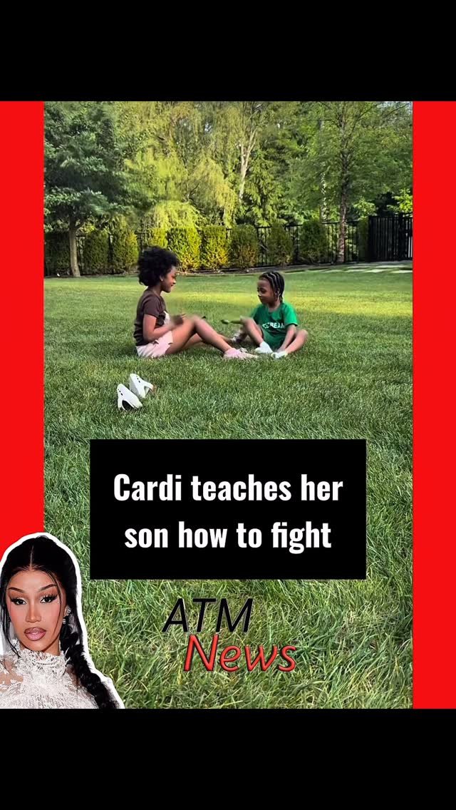 #Cardi making sure her son knows how to #fight.