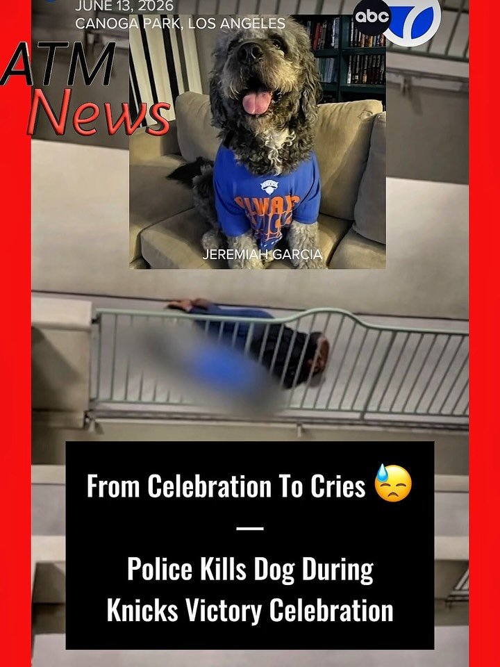 This is so #sad! A woman in Canoga Park, Los Angeles, was screaming with joy Saturday night after the #Knicks won the NBA Championship, but a neighbor thought there might be something wrong and called the police.—When officers arrived, they shot the woman’s #dog, a 2-year-old golden retriever named Jameson. They claim it attacked them, but the woman said the dog was just agitated and ran to them because they were celebrating before their arrival.