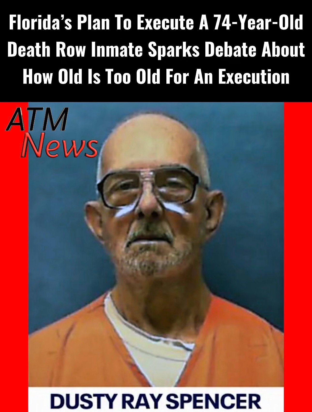 #DustyRaySpencer, 74, is set to be executed in #Florida on Thursday, June 25, 2026. If the execution stands, he will become the oldest person to be executed in Florida since the reinstatement of the death penalty in the state in 1976. Some activists are now saying that he is too old and has already served over 30 years, and therefore the execution should be called off. Others counter that argument, saying that regardless of Spencer’s age, he should pay for his crimes.—On December 10, 1991, Spencer was first arrested for choking his estranged #wife, Karen, while demanding money. After his arrest, he called her from jail and threatened to “finish what he started”.—Weeks later, on January 9, 1992, Spencer attacked Karen again, this time with a heavy clothes iron, fracturing her face. She had to get 11 stitches.—Nine days later, on January 18, 1992, Spencer returned to Karen’s home in West Orange County, where she lived with her son, Timothy. Timothy woke up to his mother’s screams and found Spencer outside wearing gloves, striking Karen in the head with a brick. Timothy attempted to shoot Spencer with a #rifle, but it misfired. Spencer continuously slammed Karen’s head against a concrete wall. Timothy tried to carry his mother to safety, but Spencer threatened him with a knife, forcing the teenager to flee to a neighbor’s house to call the police. —First responders arrived to find Karen already dead with blunt force trauma and multiple deep stab wounds in the chest. In November 1992, Spencer was convicted and sentenced to death. He has been on #DeathRow ever since.—Do y'all think the execution should be called off because of his age? 🤔