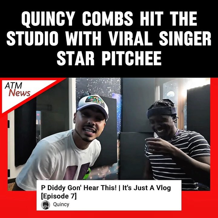 Hilarious! Singer #StarPitchee, who went viral for his song 'For A Long Time', recounts the moment he unexpectedly met Diddy’s son #Quincy.—He said he was on a mission to have #Diddy hear his song, which name-drops Diddy, and so meeting Quincy so randomly was like a "prayer answered" moment for him.