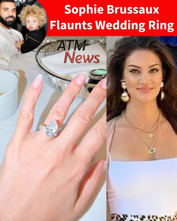 #SophieBrussaux, the mother of #Drake’s son, took to her Instagram stories to show off her ring after tying the knot on Father's Day.—#Wedding #Love