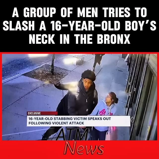 This is wild!!! A 16-year-old named #HugoReyes sustained minor injuries after a group of masked men followed him and his #girlfriend after school, and one of them approached him and tried to stab him in the neck. Thankfully, he is okay. The police are searching for the three #suspects.—🎥 @news12bx