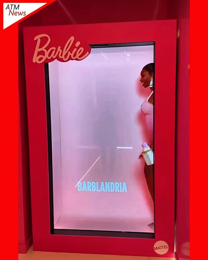 #Olandria posed with her real-life #Barbie hologram installed at the Barbie #Coachella pop-up ✨—Via @thecut