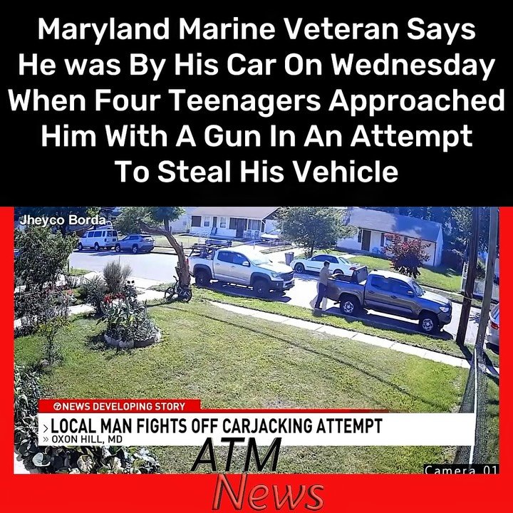 Jheyco Borda, a former #Marine, was standing by his truck outside his home in #OxonHill, Maryland, around 4:45 p.m. on Wednesday, June 3, when four suspicious hooded teenagers approached him. One of them pulled a gun and asked for the truck’s keys. Borda said his Marine training kicked in. His brother and his father also ran to help him. He eventually disarmed the #teen, and two of them were held until police arrived. Because of their age, the police have not revealed the charges they face.
