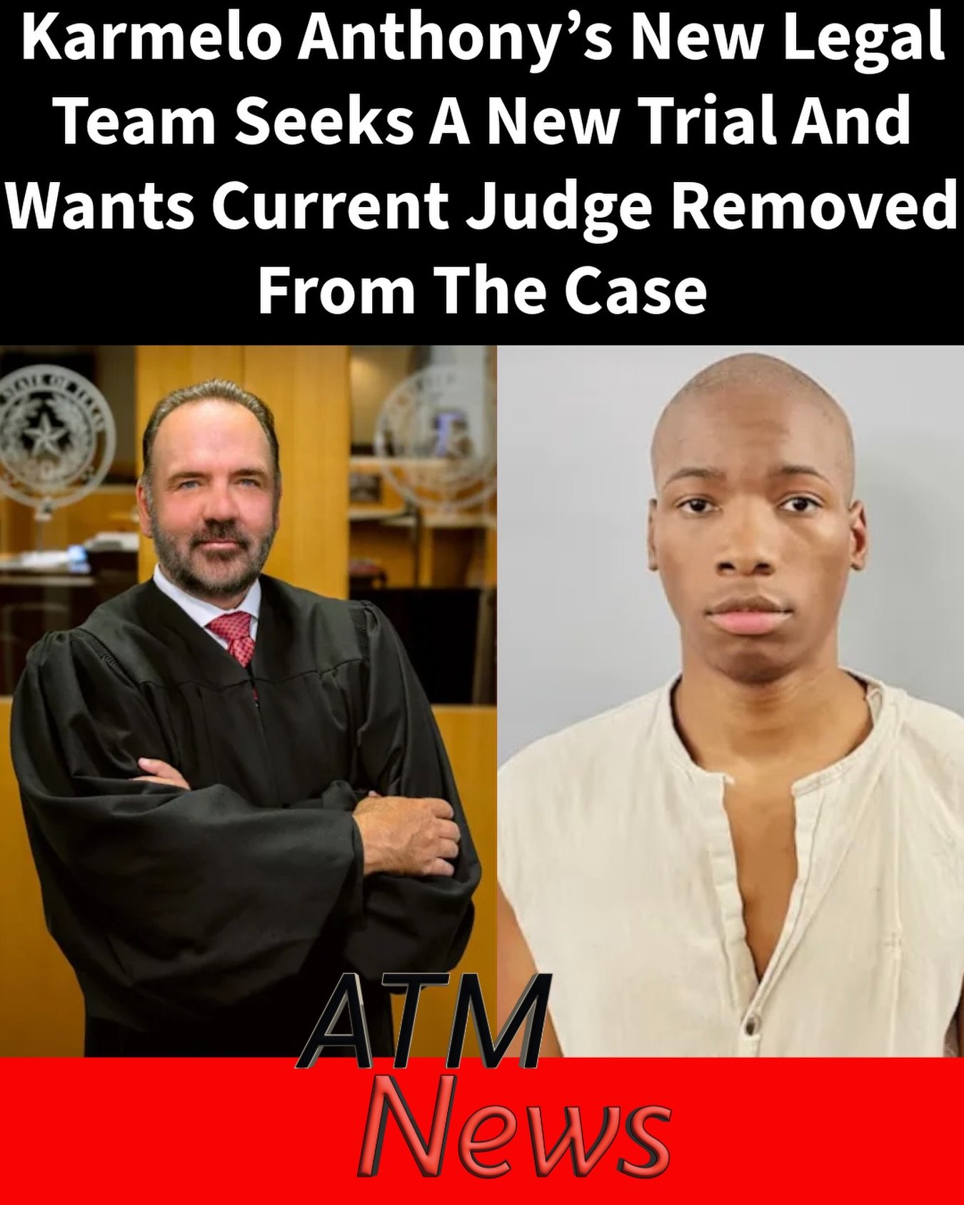 #KarmeloAnthony’s new legal team filed motions seeking a retrial and the recusal of Collin County Judge #JohnRoach, who presided over the #trial.—Anthony’s team claims that the judge violated their client’s Sixth Amendment right to a public trial by not allowing the media into the courtroom and by permitting only 27 members of the public at a time. The team also accuses the judge of giving the jurors a biased instruction that made it hard for them to consider self-defense.—In addition, they argue that the #judge shouldn't have commented on the case after the verdict. Judge Roach reportedly told the media after Anthony’s conviction that he thought the jury got it right.